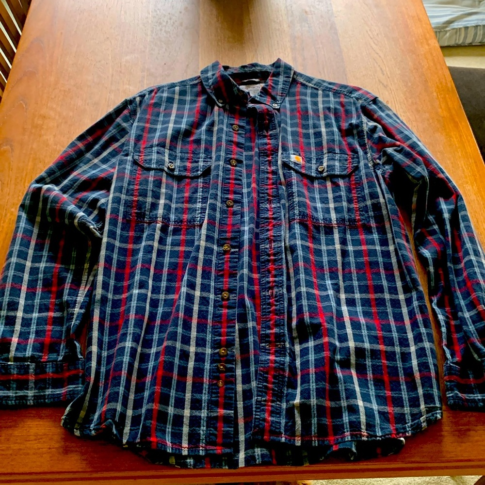 Carhartt button down shirt.  size L